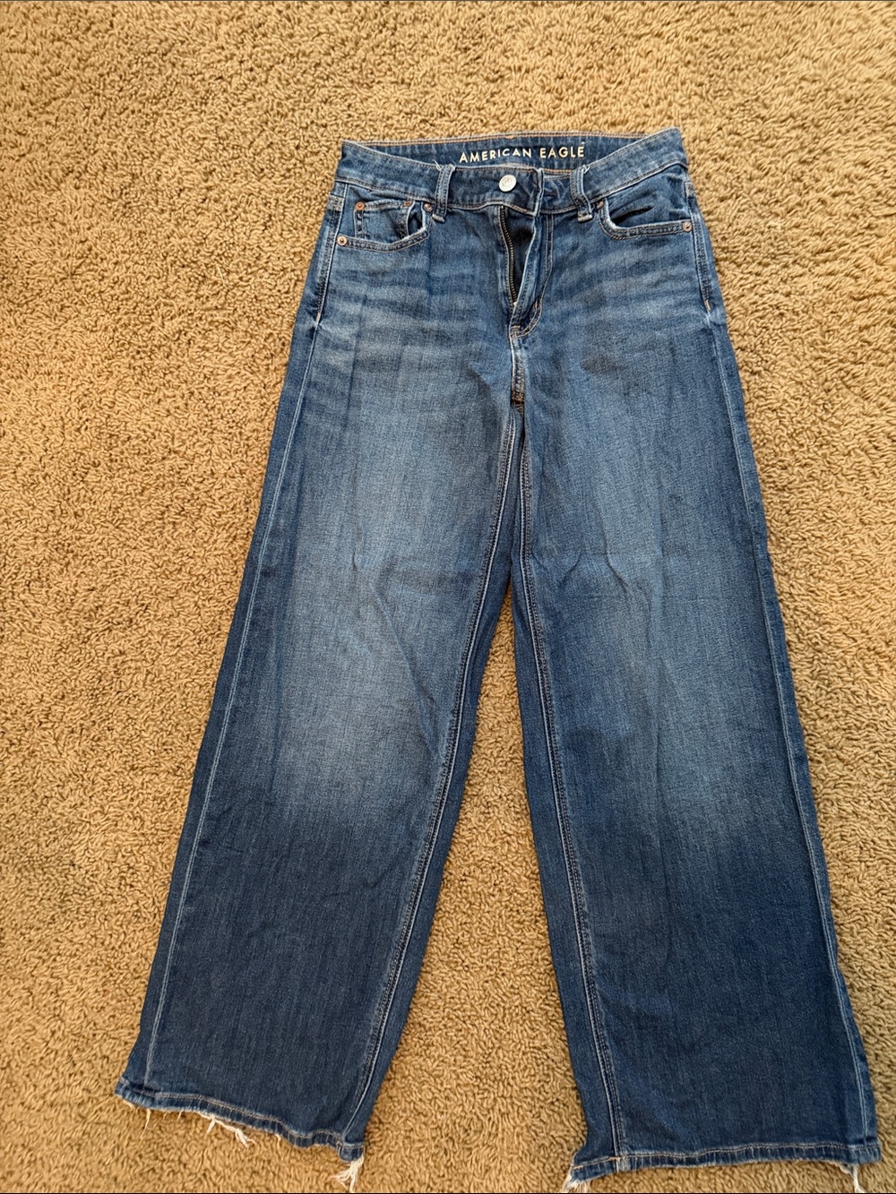 American Eagle Outfitters Wide Leg Blue Jeans